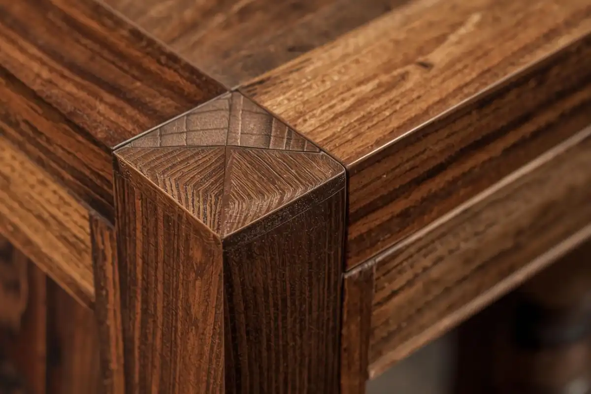 Traditional joinery and handcrafted sheesham wood finishing